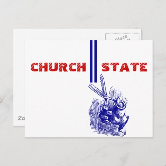 ハガキ1st修正 – 教会と州の分離 ポストカード (正面/裏面)
