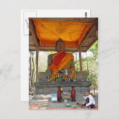 ハガキ・カンボジア・アンコール・トム・ブッダ ポストカード (正面/裏面)