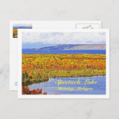 ハガキ、スペクタクル湖、ブリムリー、ミシガン ポストカード (正面/裏面)