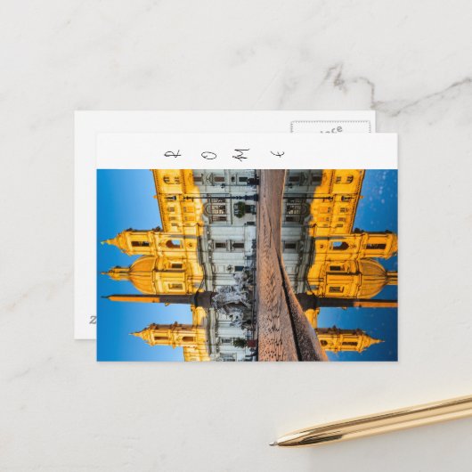 ハガキ、ナヴォナ広場 ポストカード (正面/裏面インサイチュ)