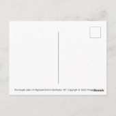 ハガキ – ハイランド公園の紫の百合 ポストカード (裏面)