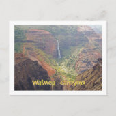ハガキ，ワイメアキャニオン/滝，カウアイ，ハワイ ポストカード (正面)