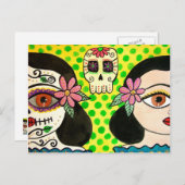 ハガキ「ヴィダ・ミュエルテ」の死者の日 ポストカード (正面/裏面)