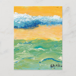 ハガキ「波」絵画のアートby Heather ポストカード
