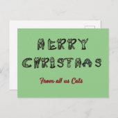 ハガキ – 猫からのクリスマス挨拶 シーズンポストカード (正面/裏面)