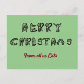 ハガキ – 猫からのクリスマス挨拶 シーズンポストカード (正面)