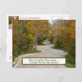 ハガキ、"DOOR COUNTY (WIS.)- – ドライブの価値! ポストカード (正面/裏面)