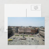ハガキPiazza Duomo Milan，イタリア ポストカード (正面/裏面)