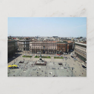 ハガキPiazza Duomo Milan,イタリア ポストカード