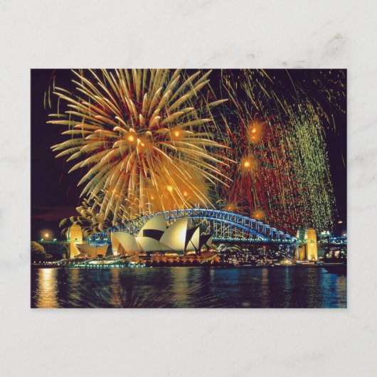 ハガキSydney Opera House (Fireworks)，シドニー ポストカード (正面)