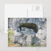 ハガキThe Lion Monument, Lucerne，スイス ポストカード (正面/裏面)