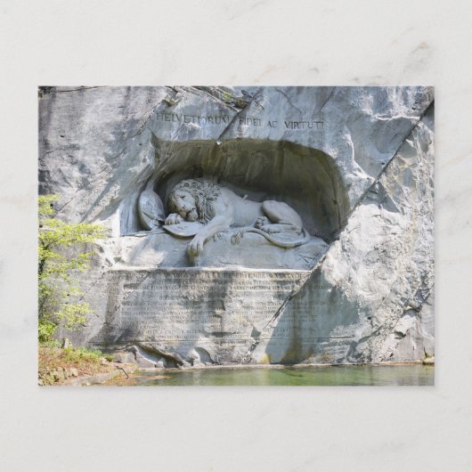 ハガキThe Lion Monument, Lucerne，スイス ポストカード (正面)