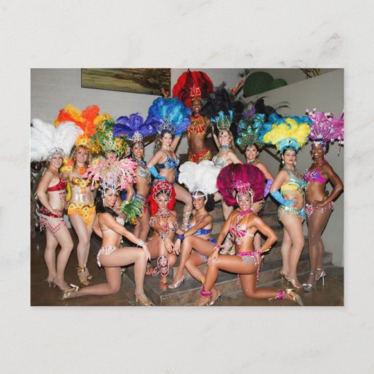 ハガシブララスベガスショー女の子ダンサー ポストカード (正面)