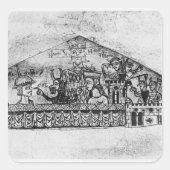 ハガダ出身のイギリス人ユダヤ人の風刺画 スクエアシール (正面)