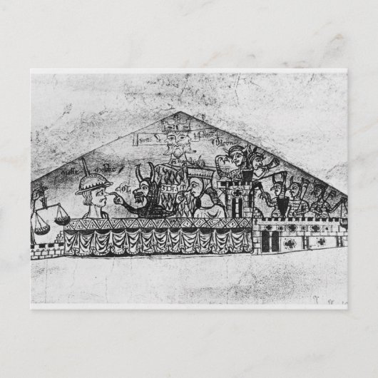 ハガダ出身のイギリス人ユダヤ人の風刺画 ポストカード (正面)
