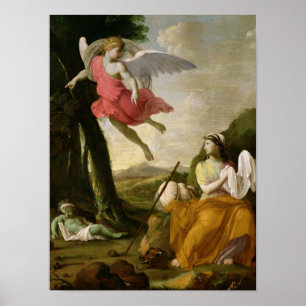 ハガルとイシュマエルは天使に救われた， c.1648 ポスター