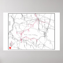 ハガースタウンとフレデリック鉄道システムの地図(c 1923)