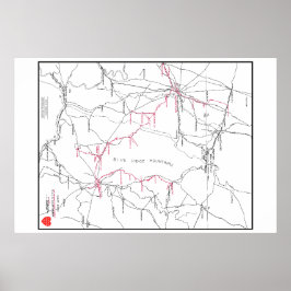 ハガースタウンとフレデリック鉄道システムの地図(c 1923) ポスター