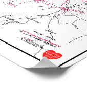 ハガースタウンとフレデリック鉄道システムの地図(c 1923) ポスター (角)