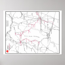 ハガースタウンとフレデリック鉄道システムの地図(c 1923)