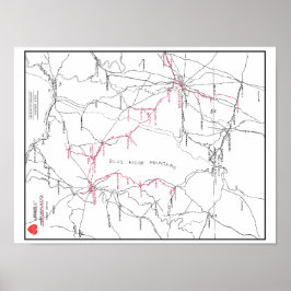 ハガースタウンとフレデリック鉄道システムの地図(c 1923) ポスター