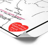 ハガースタウンとフレデリック鉄道システムの地図(c 1923) ポスター (角)