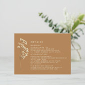 ハギとギプソフィラのボタニカル ゴールデンロッド ウェディング 詳細 招待状 (スタンド正面)
