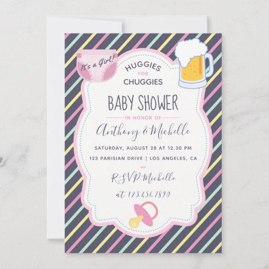 ハギスフォーチュギースオムツパーティの招待状 招待状 (正面)