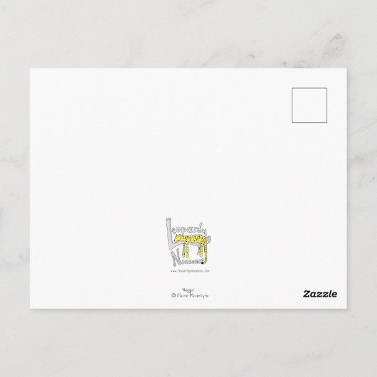 ハギス かわいい赤ちゃんカバ 感謝のポストカード ポストカード (裏面)