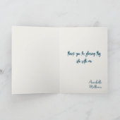 ハギングカップルとハートヴァレンティヌデイベージュ カード (内部)