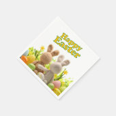 ハギングバンニー – ハッピーイースター スタンダードカクテルナプキン (角)