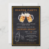 ハギーとチャギーズビールオムツパーティーベビーシャワー 招待状 (正面)