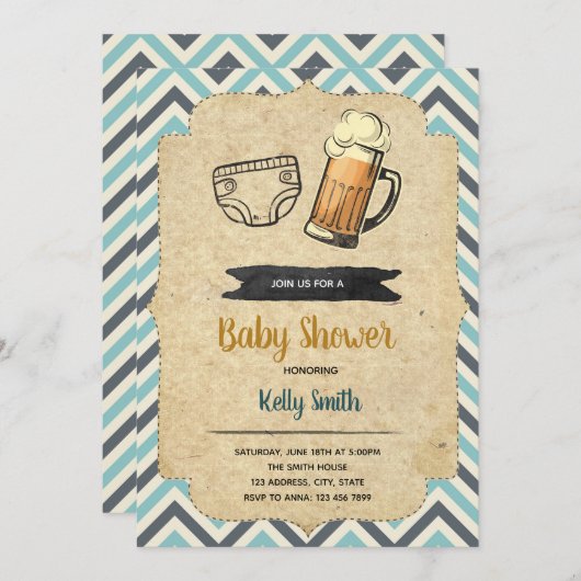 ハギースとチャギースのパーティー招待状 招待状 (正面/裏面)