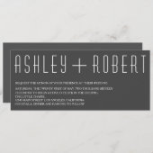 ハクスリーモダン結婚式招待状 招待状 (正面/裏面)