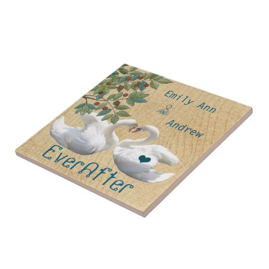 ハクチョウが木目を愛する一周忌 タイル (側面)