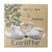 ハクチョウが木目を愛する一周忌 タイル (正面)