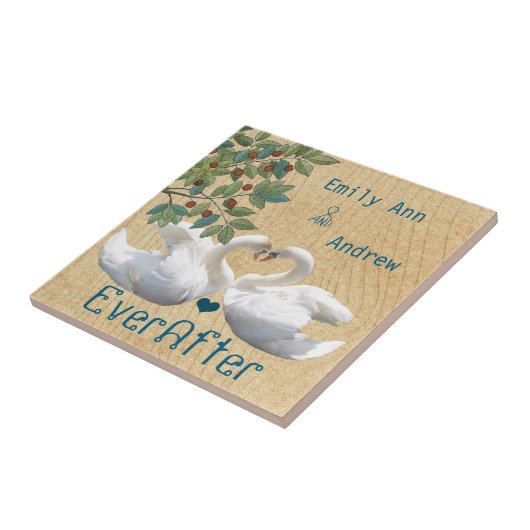 ハクチョウが木目を愛する一周忌 タイル (側面)