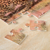 ハクチョウとアンテロープby Swan,ヴィンテージ野生動物 ジグソーパズル (側面)