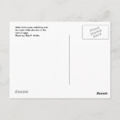 ハクチョウのオスがハガキを見守る ポストカード (裏面)