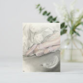 ハクチョウ葉書のバレリーナ・ダンス ポストカード (スタンド正面)