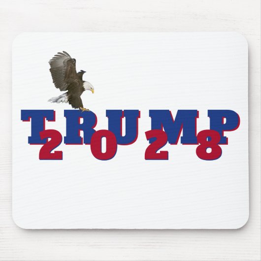 ハクトウワシとトランプ2028 マウスパッド (正面)