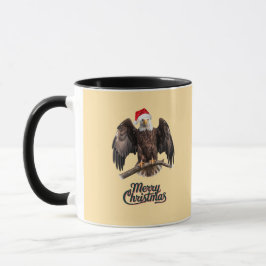 ハクトウワシのクリスマス マグカップ