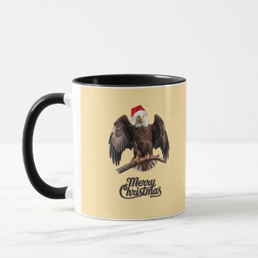 ハクトウワシのクリスマス マグカップ (左)
