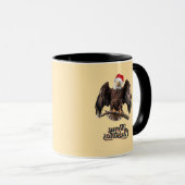 ハクトウワシのクリスマス マグカップ (正面右)