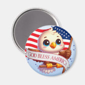 ハクトウワシのグラフィック🦅🇺🇸 マグネット (正面/裏面)