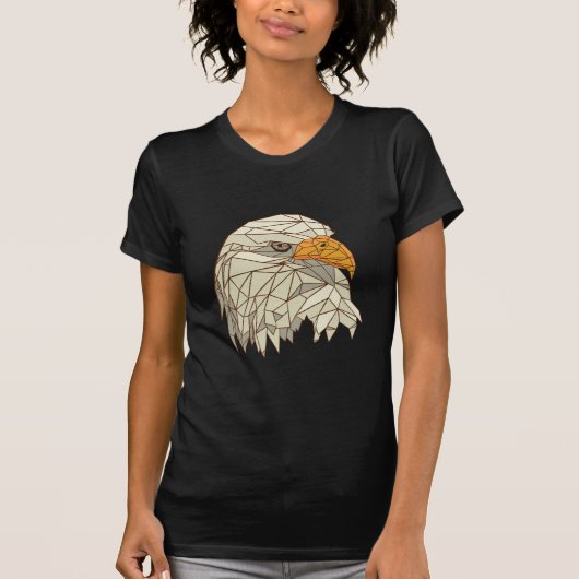 ハクトウワシの猛禽類デザイン Tシャツ (正面)