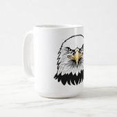 ハクトウワシの頭 コーヒーマグカップ (正面左)