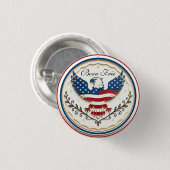 ハクトウワシ アメリカの伝統 愛国心 誕生日の自由 缶バッジ (正面&裏面)