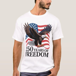 ハクトウワシ アメリカ国旗 アメリカ独立250周年 Tシャツ
