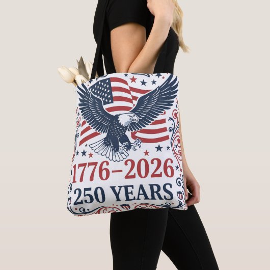 ハクトウワシ アメリカ独立250周年 トートバッグ (クローズアップ)